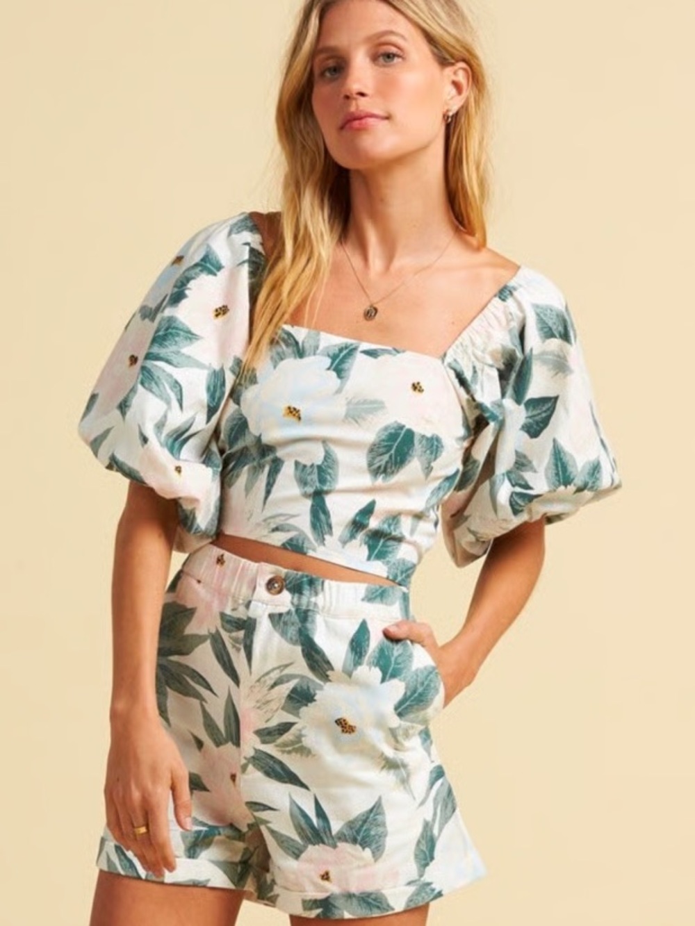 Billabong x Salty Blonde floral top